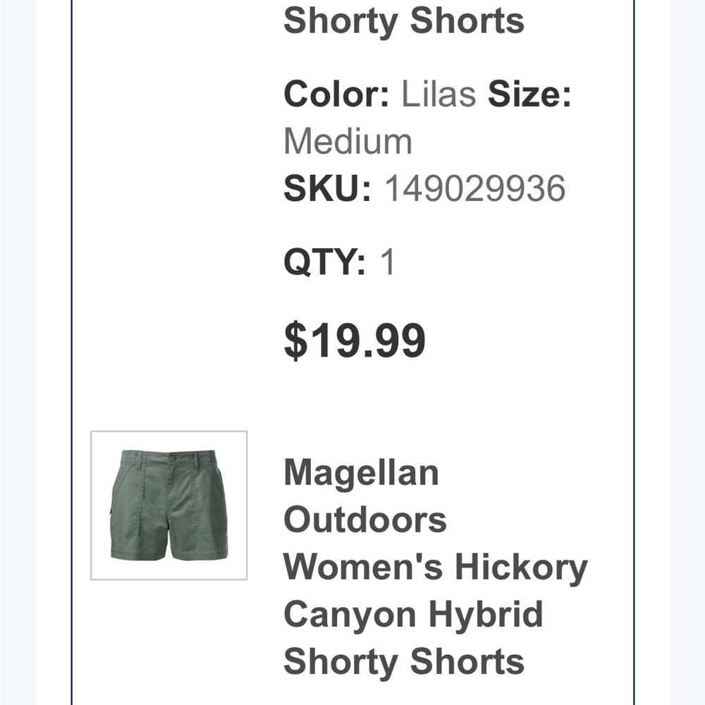 Magellan Outdoors Green Cargo Shorts Hybrid Design - Picture 3 of 5
